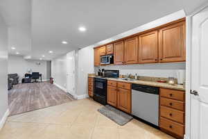 Basement apartment kitchen