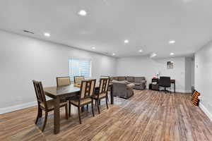 Basement apartment dining room/ family room