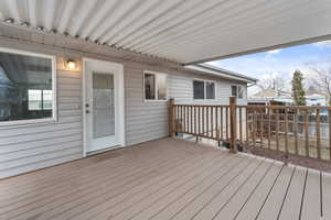 View of wooden terrace