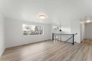 Unfurnished room featuring light hardwood / wood-style flooring