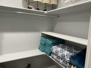 View of walk in closet