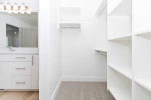 Walk in closet with sink