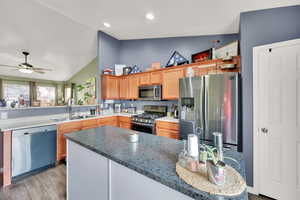 Kitchen island and cabinets