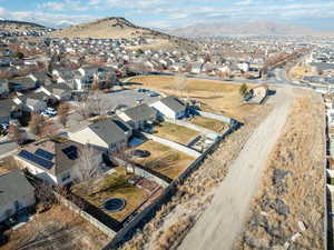 Bird's eye view featuring a mountain view