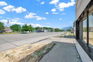 View of street featuring a mountain view