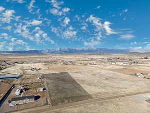 Drone / aerial view with a mountain view