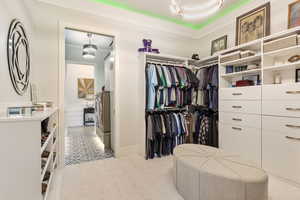 View of walk in closet