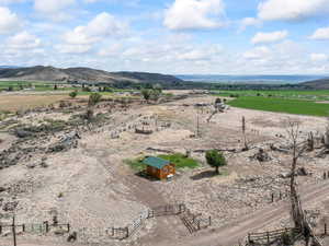 Mountain view with rural landscape