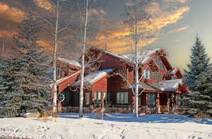 View of log home