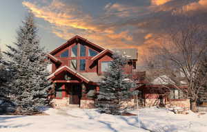 View of log home