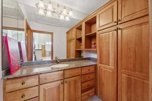 Bathroom featuring vanity