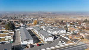 Bird's eye view featuring a mountain view