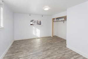 Spare room with light hardwood / wood-style flooring and a healthy amount of sunlight