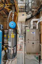 Utility room with water heater