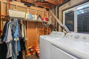 Laundry in basement