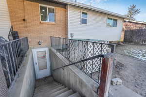 Walkout to the basement apartment