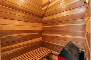 View of sauna in Primary bathroom