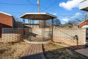 View of yard with a gazebo