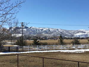 Mountain view with a rural view