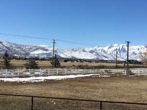 Mountain view featuring a rural view