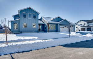 Modern farmhouse with a garage