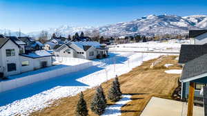 Exterior space featuring a mountain view