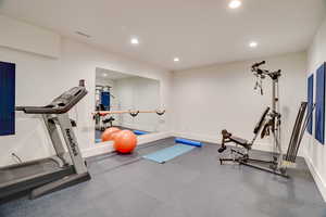 View of workout area