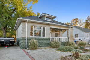 View of front of property with a porch