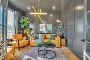 Interior space featuring light wood-type flooring and a wealth of natural light