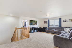 View of carpeted living room