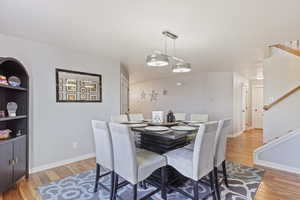 Spacious Dining area featuring hardwood flooring