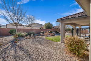 View of yard with a patio area