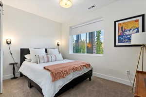 View of carpeted bedroom