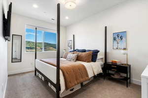 View of carpeted bedroom