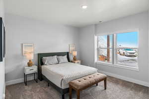 View of carpeted bedroom