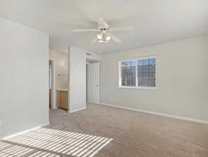 primary room with private sink/attached to full bath