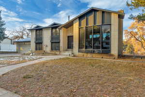 View of front of house featuring a garage