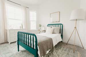 View of carpeted bedroom