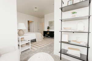 View of carpeted bedroom