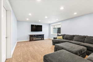 View of carpeted living room