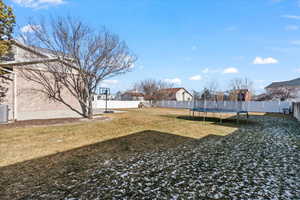 View of yard with cooling unit