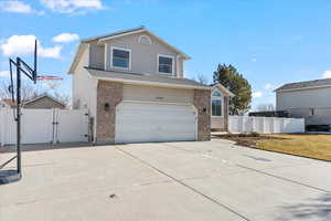 Front facade featuring a garage