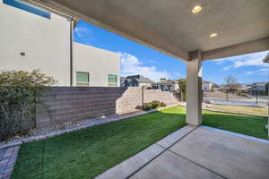 View of yard featuring a patio area