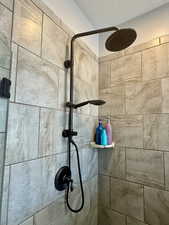 Interior details with tiled shower