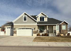 Craftsman inspired home with a porch