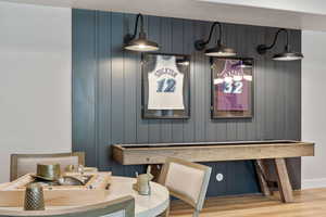 Mudroom featuring light hardwood / wood-style flooring