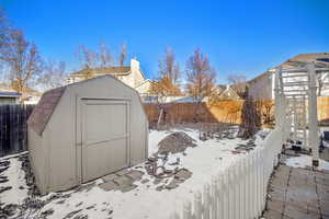 View of snow covered structure