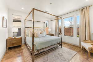 Bedroom featuring hardwood / wood-style floors