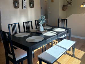 Dining room featuring hardwood / wood-style flooring