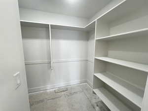 Primary spacious walk in closet